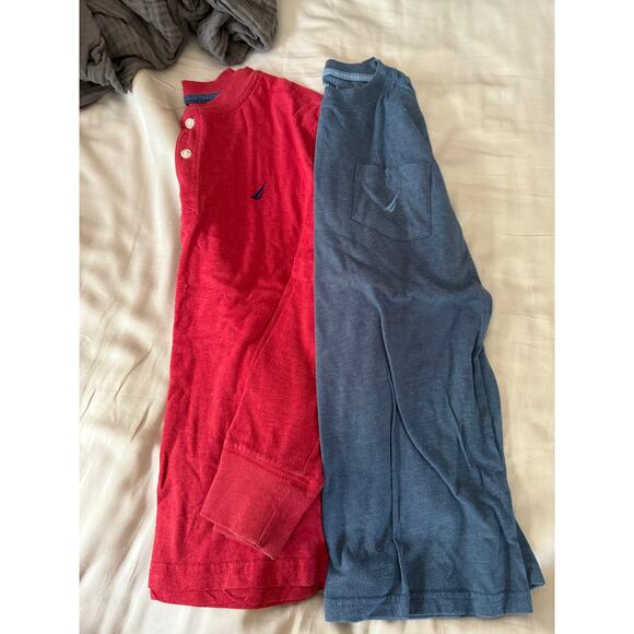 Nautica blue and red shirts bundle size 10-12 - Picture 1 of 5
